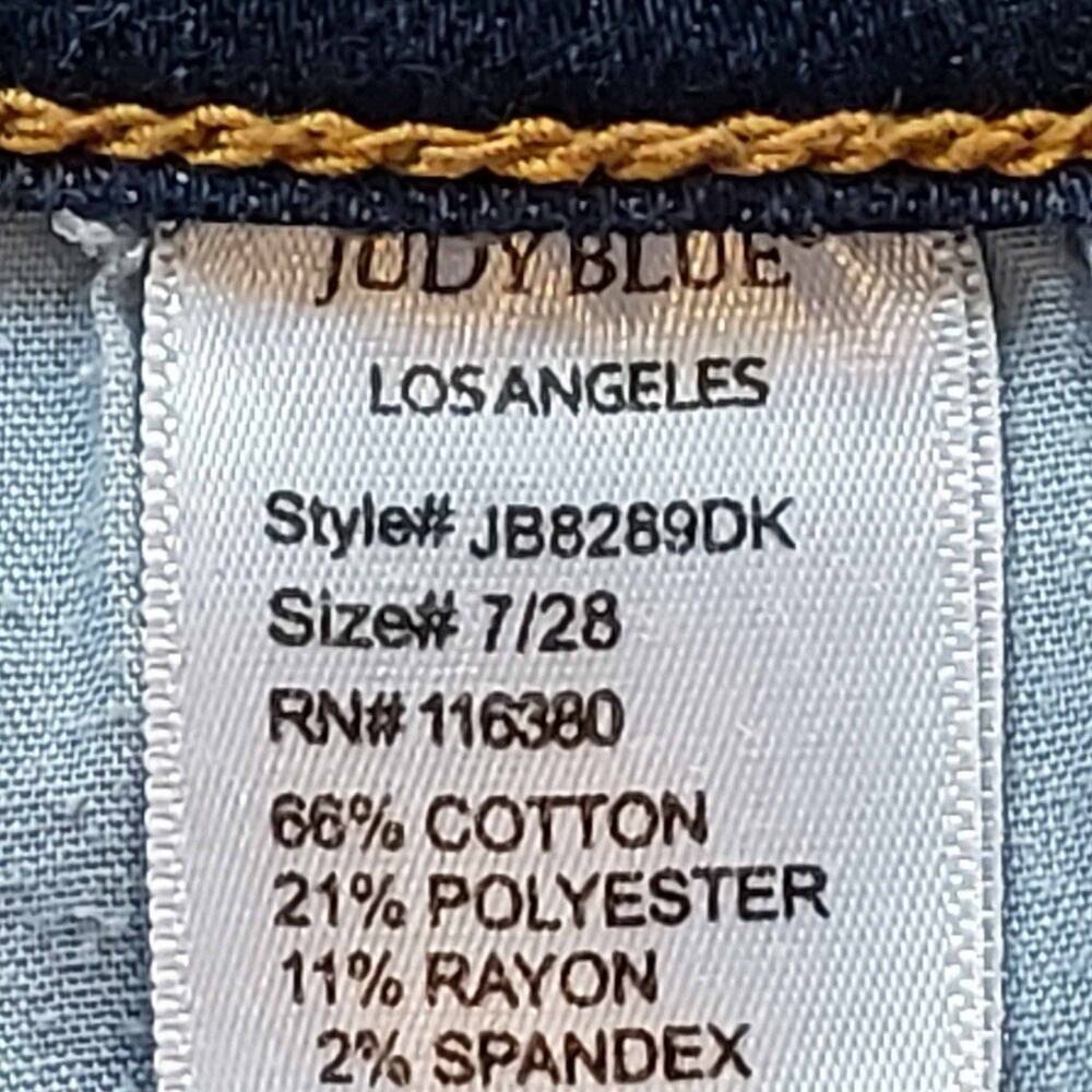 Judy Blue Jeans Womens Size 7/28 Blue Medium Wash Relaxed Fit Straight Mid Rise - Picture 9 of 10